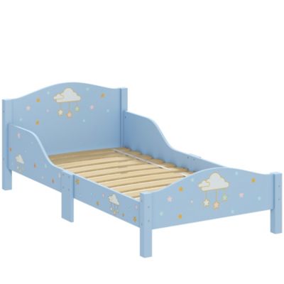 Homcom Lit enfant design nuage étoiles - sommier à lattes inclus - MDF contre-plaqué Bleu - vue 2