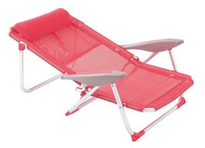 Fauteuil de plage Rio, rose ou vert  Castorama