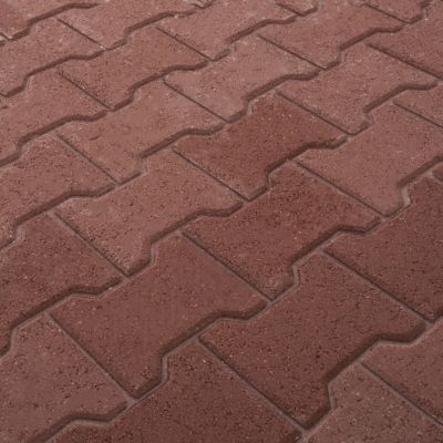 Pavé H rouge 19,8 x 16,5 cm, ép.4,5 cm | Castorama