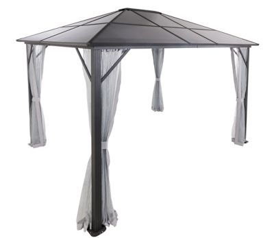 Tonnelle autoportante Blooma Zephyros grise 300Â xÂ 365Â cm