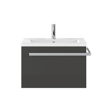 Meuble sous vasque à  suspendre l.105 cm Belice en panneau de particules coloris gris