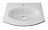 Plan vasque à encastrer l.69 cm blanc en résine, Vague Plan vasque à encastrer l.69 cm blanc en résine, Vague