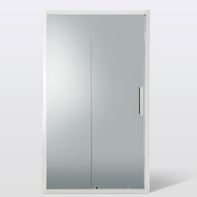 Porte de douche coulissante Cooke & Lewis Zilia verre fumé 120 cm