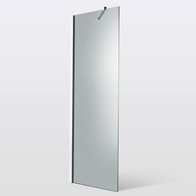 Paroi de douche à l'italienne Cooke & Lewis Zilia verre fumé 80 cm