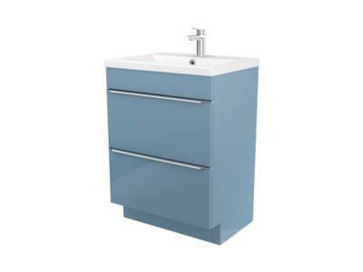 Meuble Sous Vasque A Poser Goodhome Imandra Bleu 60 Cm Plan Vasque Lana Castorama