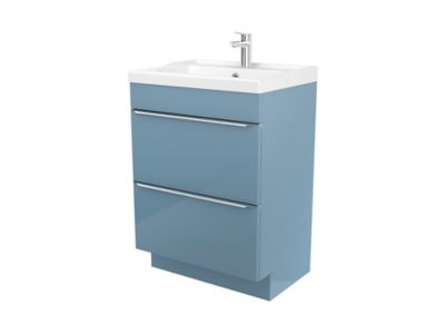 Meuble Sous Vasque A Poser Goodhome Imandra Bleu 60 Cm Plan Vasque Lana Castorama