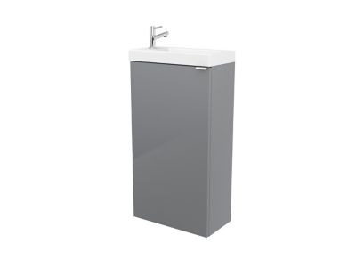 Meuble Lave Mains A Poser Goodhome Imandra Gris L 44 X H 79 Cm Plan Vasque Beni Castorama