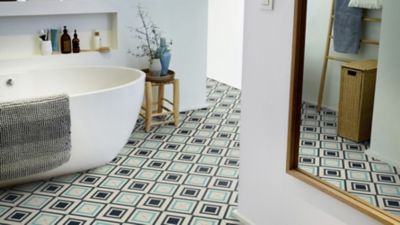 Revetement Sol Pvc Tarkett Pluton Effet Carrelage 4m Vendu Au M Castorama