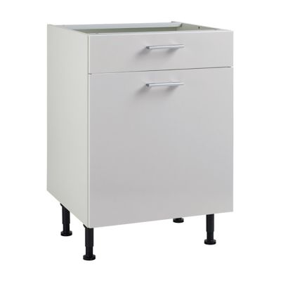 Meuble de cuisine Spicy blanc façades 1 porte 1 tiroir ...