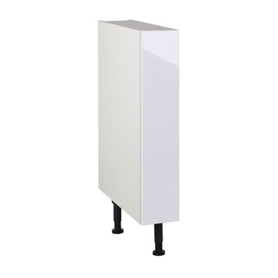 Meuble de cuisine Gossip blanc façade 1 porte + caisson bas L. 15 cm