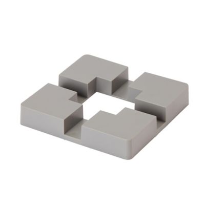 Cache platine carré plastique GoodHome Neva RAL 7039 taupe 15,5 x h.3 cm