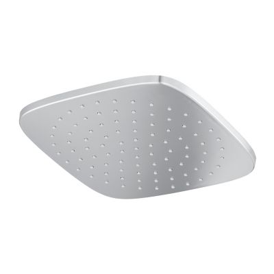 Pomme de douche carrée GoodHome Teesta en ABS L.25 x l.25 cm
