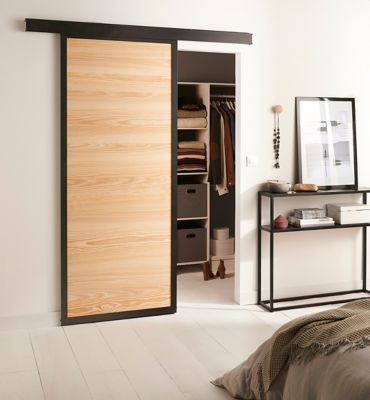 Porte Coulissante Loft Bois Système En Applique Castorama