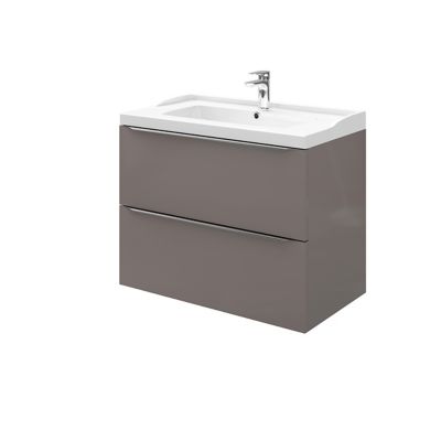 Meuble Sous Vasque A Suspendre Goodhome Imandra Gris Taupe 120 Cm Plan De Toilette Marloes Castorama