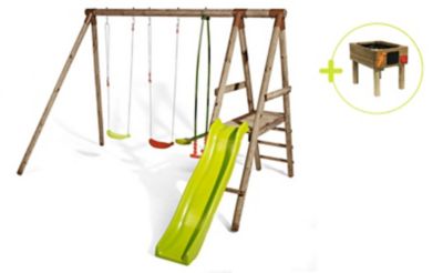 Portique bois Soulet Mayaca + Carré potager enfant Marguerite