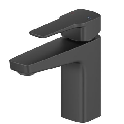 Mitigeur de lavabo noir GoodHome Teesta M