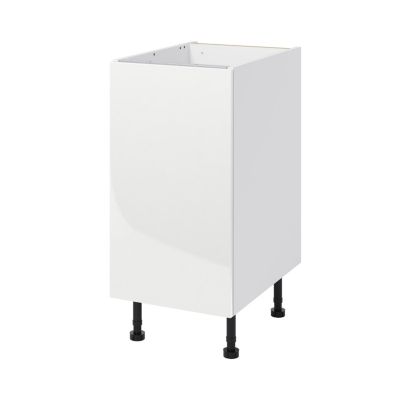 Meuble bas de cuisine avec 1 porte GoodHome Stevia blanc brillant L. 40 x H. 72 cm - Goodhome