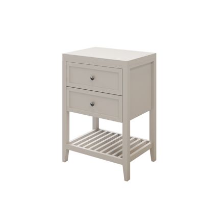 Meuble sous vasque à  poser 2 tiroirs GoodHome Perma taupe 60 cm + plan de toilette