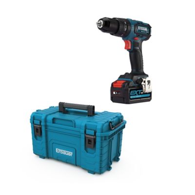 Perceuse à  percussion sans fil brushless Erbauer ECD18-Li-2 18V - 4Ah + boîte à  outils