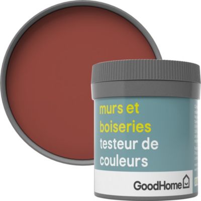 Testeur peinture murs et boiseries GoodHome rouge Fulham satin 50ml