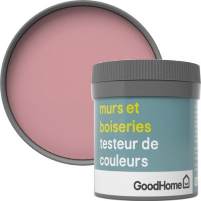 Testeur peinture murs et boiseries GoodHome rose Hyogo satin 50ml