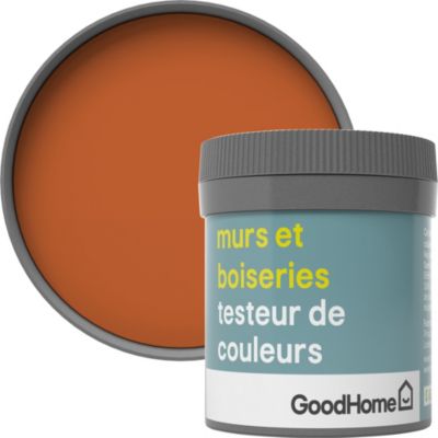 Testeur peinture murs et boiseries GoodHome orange Aravaca satin 50ml