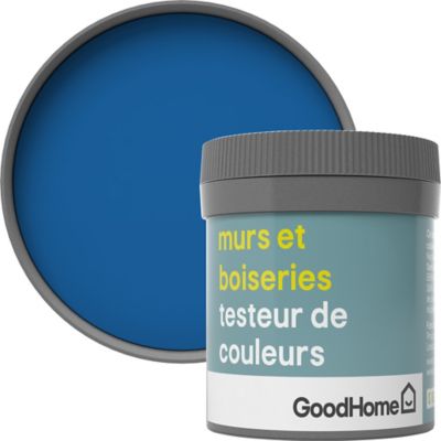 Testeur peinture murs et boiseries GoodHome bleu Valbonne satin 50ml
