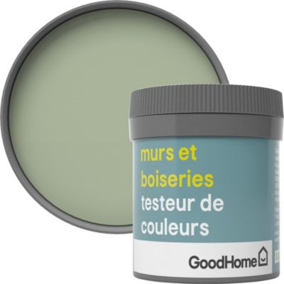 Testeur peinture murs et boiseries GoodHome vert Limerick satin 50ml
