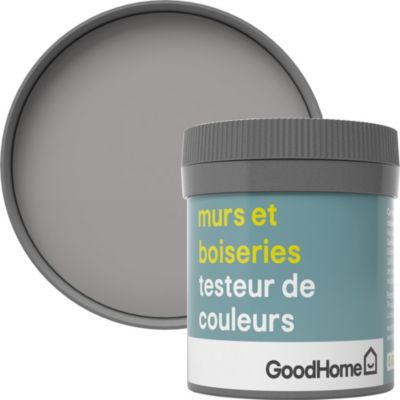 Testeur peinture murs et boiseries GoodHome gris Long Island satin 50ml