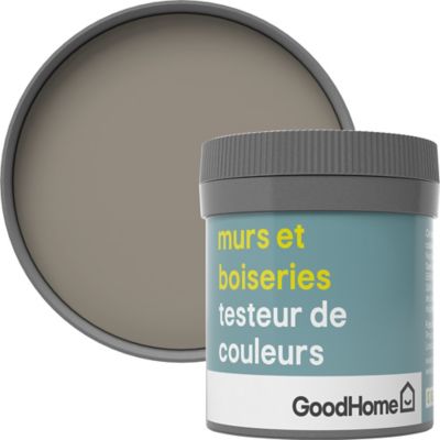 Testeur peinture murs et boiseries GoodHome gris Cleveland satin 50ml