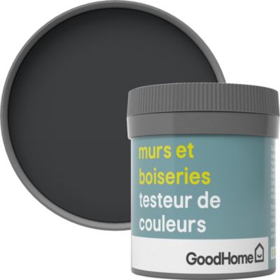 Testeur peinture murs et boiseries GoodHome noir Liberty satin 50ml