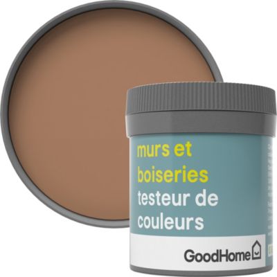 Testeur peinture murs et boiseries GoodHome marron Barranquilla satin 50ml
