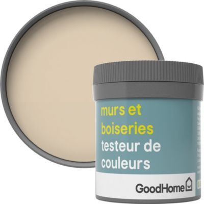 Testeur peinture murs et boiseries GoodHome beige San Jose satin 50ml