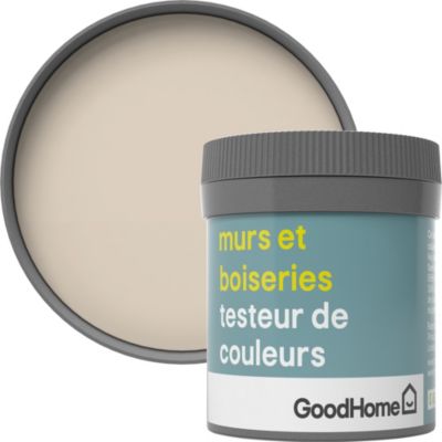 Testeur peinture murs et boiseries GoodHome beige Fairbanks satin 50ml