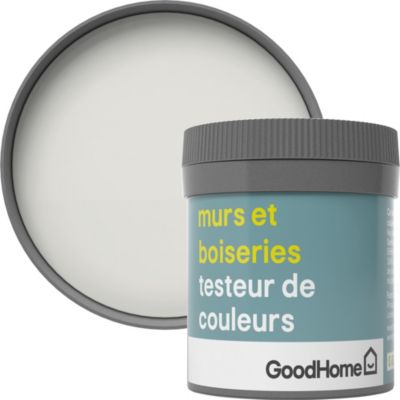 Testeur peinture murs et boiseries GoodHome blanc Vancouver satin 50ml
