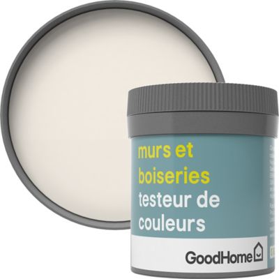 Testeur peinture murs et boiseries GoodHome blanc Ottawa satin 50ml