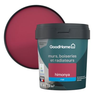 Peinture résistante murs, boiseries et métal GoodHome rose Himonya mat 0,75L