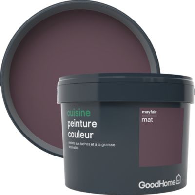 Peinture cuisine GoodHome rouge Mayfair mat 2,5L