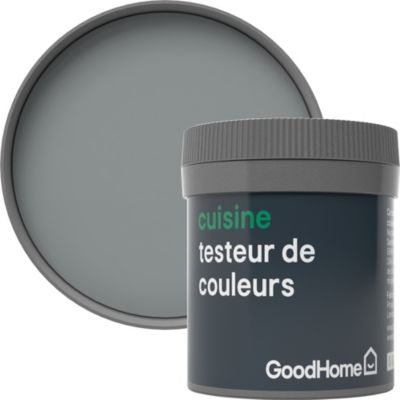 Testeur peinture cuisine GoodHome gris Delaware mat 50ml