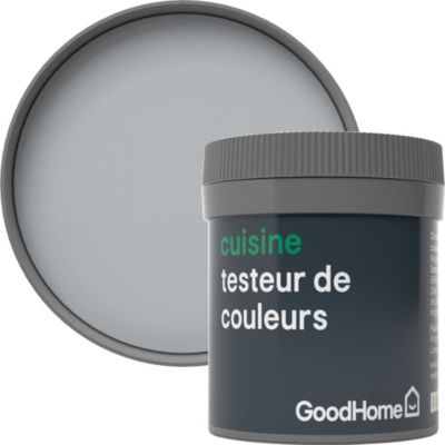 Testeur peinture cuisine GoodHome gris Brooklyn mat 50ml