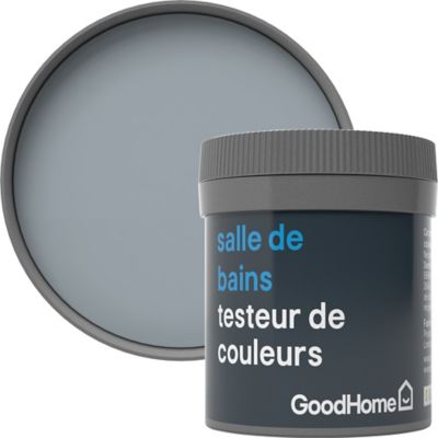 Testeur peinture salle de bains GoodHome gris Minneapolis satin 50ml