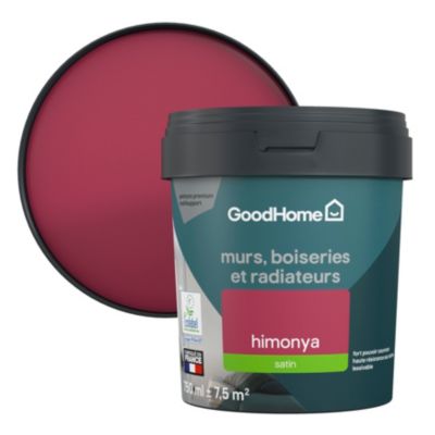 Peinture résistante murs, boiseries et métal GoodHome rose Himonya satin 0,75L