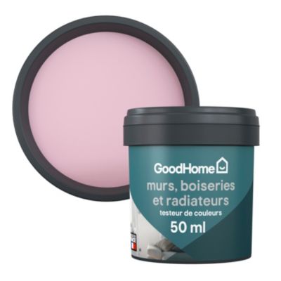 Testeur peinture résistante murs, boiseries et métal GoodHome rose Hyogo mat 50ml
