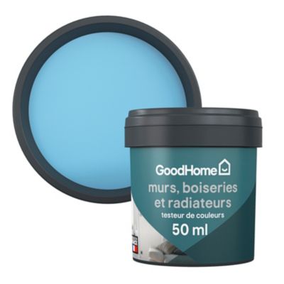Testeur peinture résistante murs, boiseries et métal GoodHome Fréjus bleu 50ml