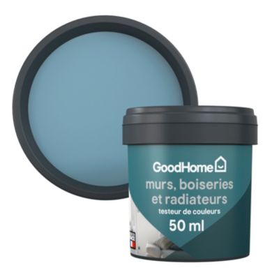 Testeur peinture résistante murs, boiseries et métal GoodHome bleu Monaco mat 50ml