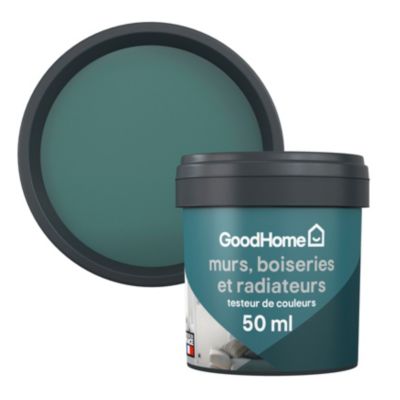 Testeur peinture résistante murs, boiseries et métal GoodHome vert Milltown mat 50ml