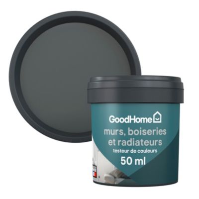 Testeur peinture résistante murs, boiseries et métal GoodHome gris Princeton mat 50ml