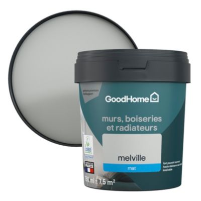 Peinture résistante murs, boiseries et métal GoodHome gris Melville mat 0,75L
