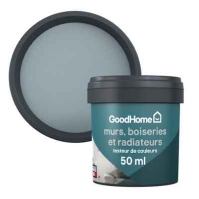 Testeur peinture résistante murs, boiseries et métal GoodHome gris Minneapolis mat 50ml