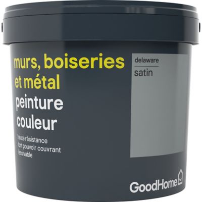 Peinture résistante murs, bois et métal GoodHome gris ...